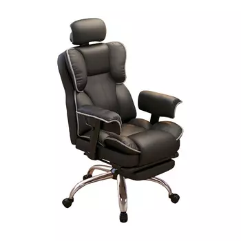 Игровое кресло Yipinhui P505, сталь, подставка для ног, черный/белый