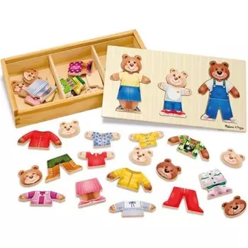 Игровой набор деревянный Melissa&Doug Семья мишек, 45 деталей