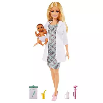 Игровой набор для куклы Barbie Baby Doctor Barbie