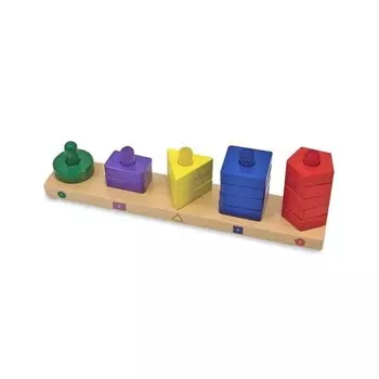 Игровой набор Melissa&Doug Укладка деревянных цветных фигур