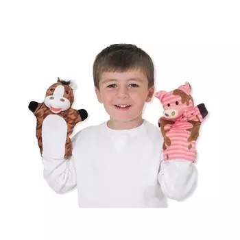 Игровой набор ручных кукол Melissa&Doug с животными