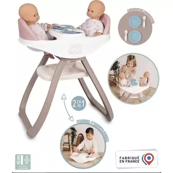Игровой набор Smoby Стульчик для кормления близнецов