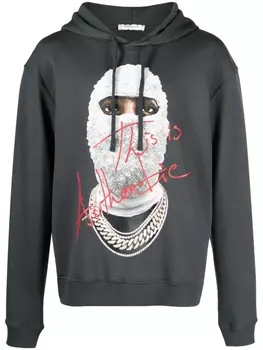 Ih Nom Uh Nit худи Mask Authentic с графичным принтом, серый