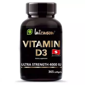 Intenson, Витамин d3 4000 МЕ Добавка 365 капсул