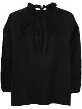 IRO Ganitte motif-embroidered blouse, черный