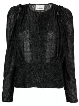 ISABEL MARANT бархатная блузка Zarga, черный