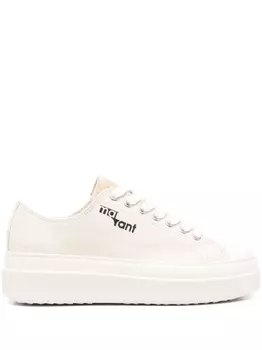 ISABEL MARANT кеды Austen на платформе с логотипом, нейтральный цвет