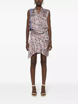 ISABEL MARANT платье мини Kayla с запахом, серый