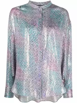 ISABEL MARANT рубашка с люрексом, синий