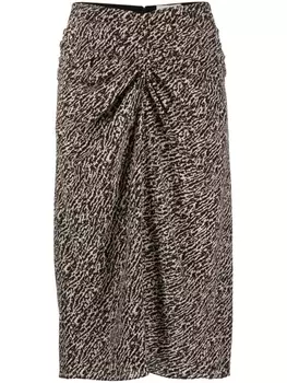 ISABEL MARANT шелковая юбка миди Gaella, черный