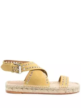 ISABEL MARANT studded leather espadrilles, желтый