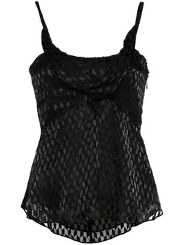 ISABEL MARANT топ Kalisia с геометричным принтом, черный