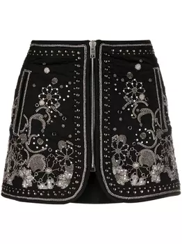 ISABEL MARANT твидовая юбка мини Blanca, черный