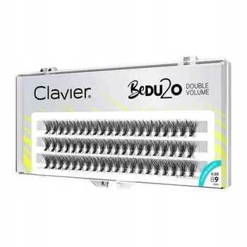 Искусственные ресницы Clavier в пучках BeDu2o Double Volume Различная длина 8-14 мм Ультраобъем для идеального вида