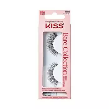 Искусственные ресницы супертонкие, поднимающие полоски Bare Collection KAR01C Kiss 1 пара