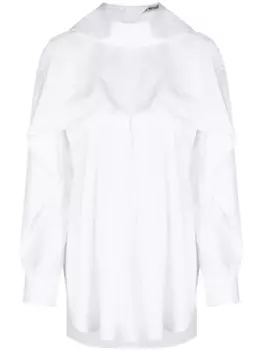 Issey Miyake многослойная рубашка с длинными рукавами, белый