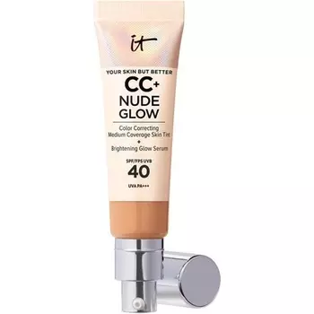 IT Cosmetics Your Skin But Better CC+ и Nude Glow Легкая тональная основа со средним покрытием и сыворотка для сияния нейтрального загара 1 г