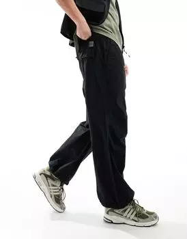 Jack & Jones – черные широкие брюки