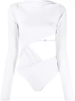 Jacquemus эластичное боди Carozzu, белый