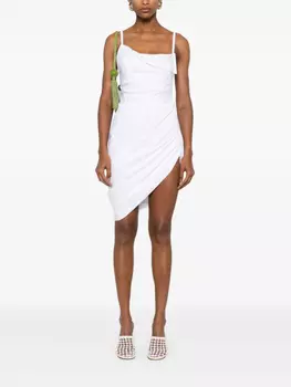 Jacquemus Асимметричное платье Saudade, белый