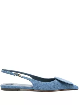 Jacquemus балетки Les Slingback Duelo Plates, синий