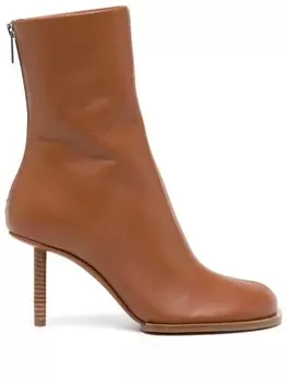 Jacquemus ботильоны Les Bottines Rond Carr 80, коричневый