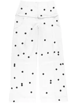 Jacquemus брюки в горох, белый