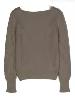 JACQUEMUS L'ENFANT джемпер Le Maile Pau в рубчик, серый