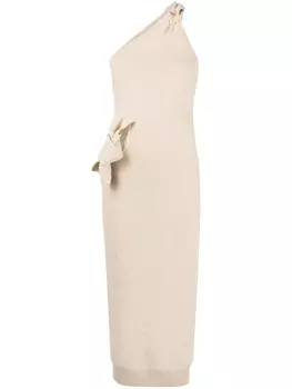Jacquemus платье La Robe Maille Noued, нейтральный цвет