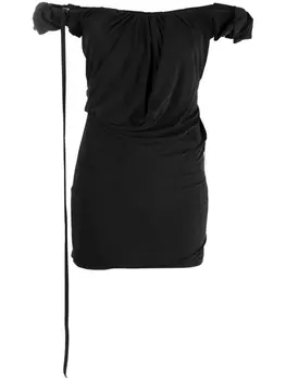 Jacquemus платье мини La Robe Ciceri с драпировкой, черный