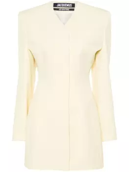 Jacquemus платье мини La Robe Cubo, желтый