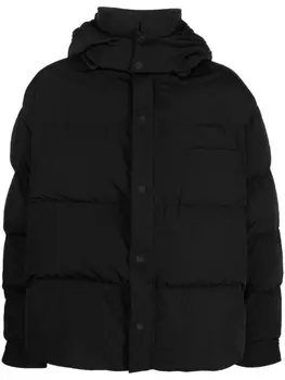 Jacquemus пуховик с капюшоном, черный