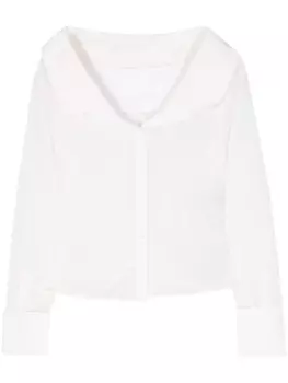 Jacquemus рубашка La chemise Brezza с открытыми плечами, белый