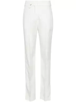 Jacquemus строгие брюки прямого кроя, белый