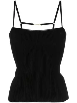 Jacquemus топ Sierra в рубчик, черный