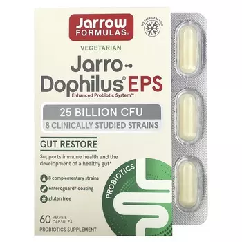 Jarrow Formulas Jarro-Dophilus EPS 25 Billion 60 Enteroguard Veggie Caps
