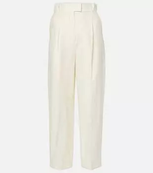 Эфедра прямые брюки с высокой посадкой Max Mara, Avorio