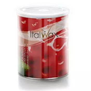 Эфирный воск для депиляции ItalWax Strawberry в банке 800 мл.