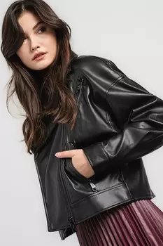 Экокожаная куртка Dkny, черный