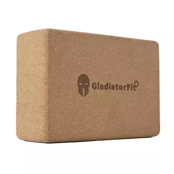 Экологичный нескользящий пробковый блок/блок для йоги GLADIATORFIT