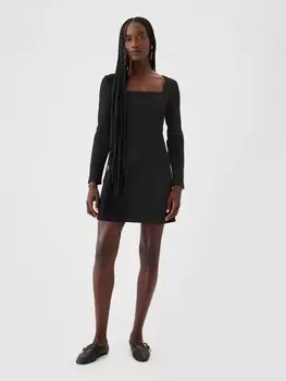Эластичное мини-платье Gap, черный
