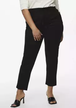 Эластичные брюки ONLY CARMAKOMA "CARGOLDTRASH LIFE CLASSIC PANT", с пристегивающимся поясом и кулиской, черный