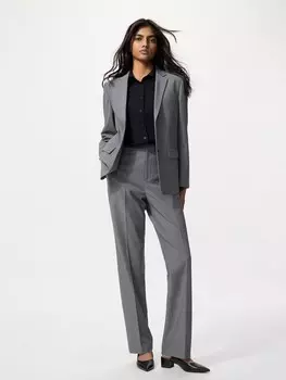 Эластичные брюки Uniqlo, серый