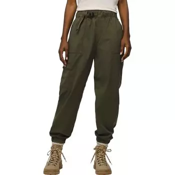Эластичные джоггеры с поясом из ткани Stretch Zion Prana, цвет spruce