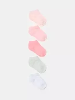 Эластичные носки для обуви в упаковке из пяти пар Ovs, цвет grey/pink