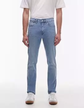 Эластичные узкие джинсы Topman светло-голубого цвета
