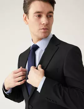 Эластичный пиджак приталенного кроя Marks & Spencer