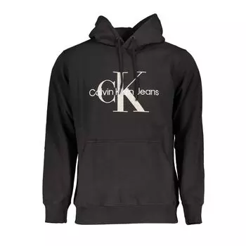 Элегантная толстовка с капюшоном из органического хлопка Calvin Klein, черный