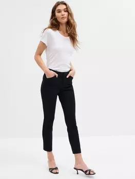 Элегантные узкие брюки Gap, черный