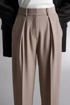 Элегантные зауженные брюки H&M, бежевый